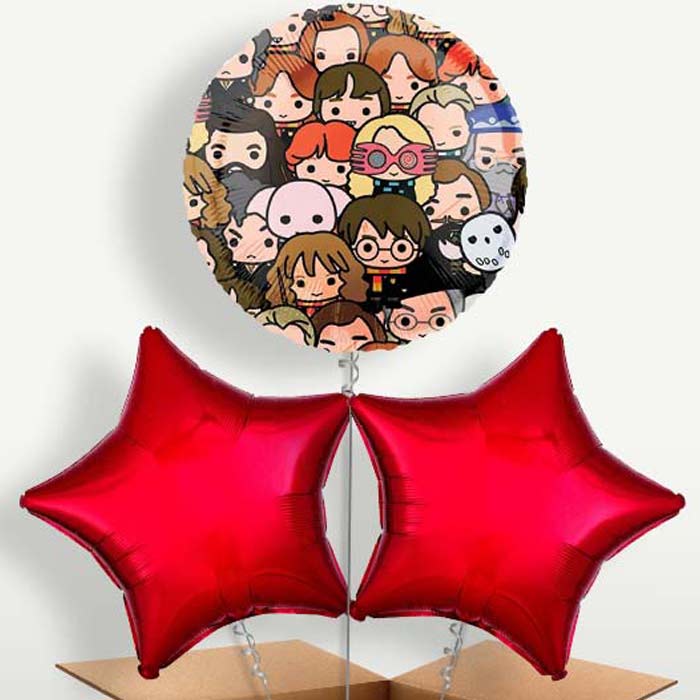 Harry Potter Balloons in a Bunch Inflated with Helium | Party Save Smile