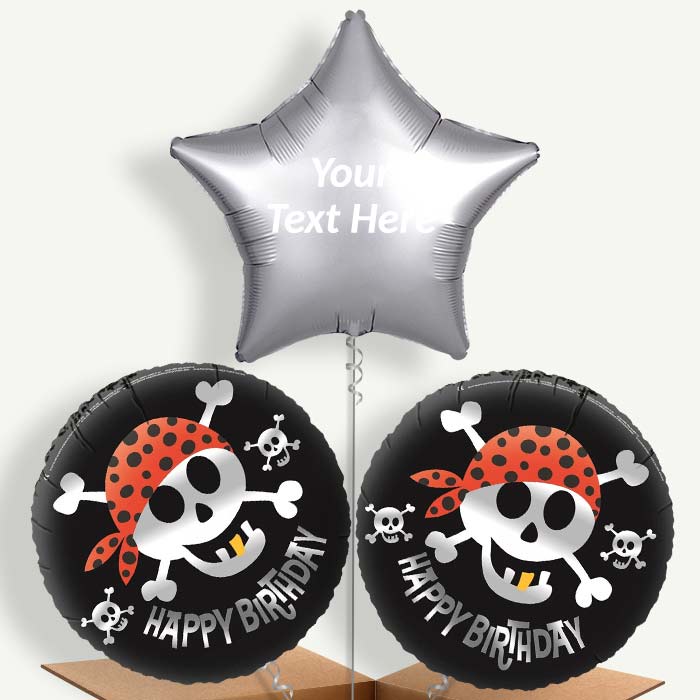 Personalisable Happy Birthday Pirate Helium Balloons | Party Save Smile