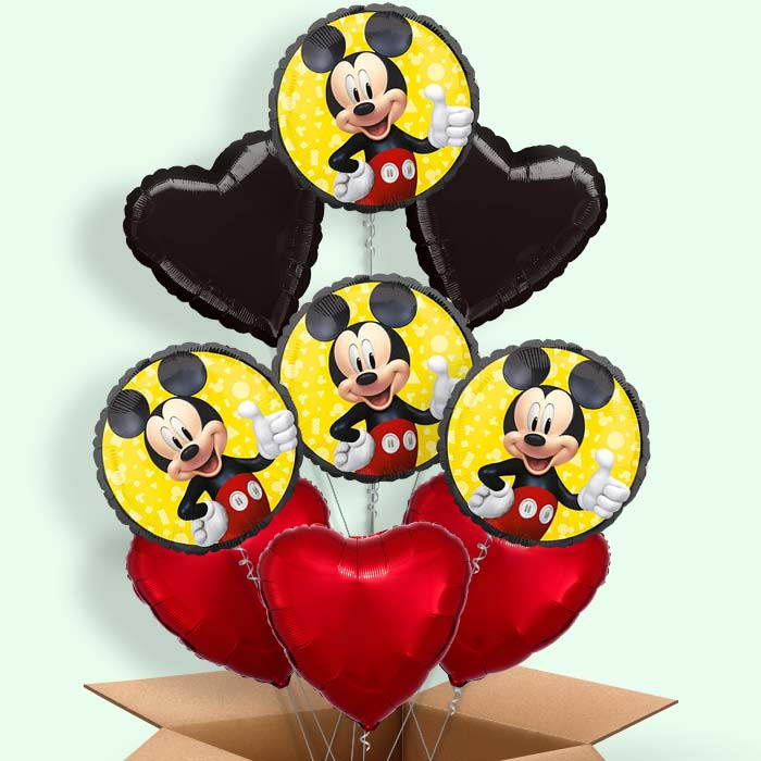 Mickey Mouse Black Helium Balloon in a Box - 9 Balloon | Party Save Smile