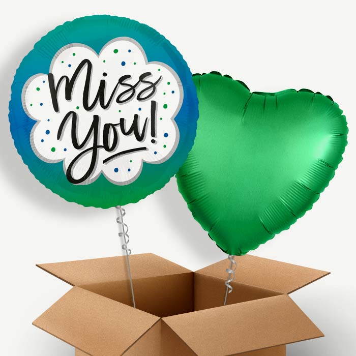 Miss You Helium Balloon Pair | Party Save Smile