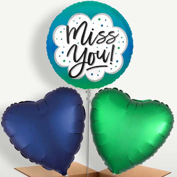Miss You Balloon Bunches inflated with Helium | Party Save Smile