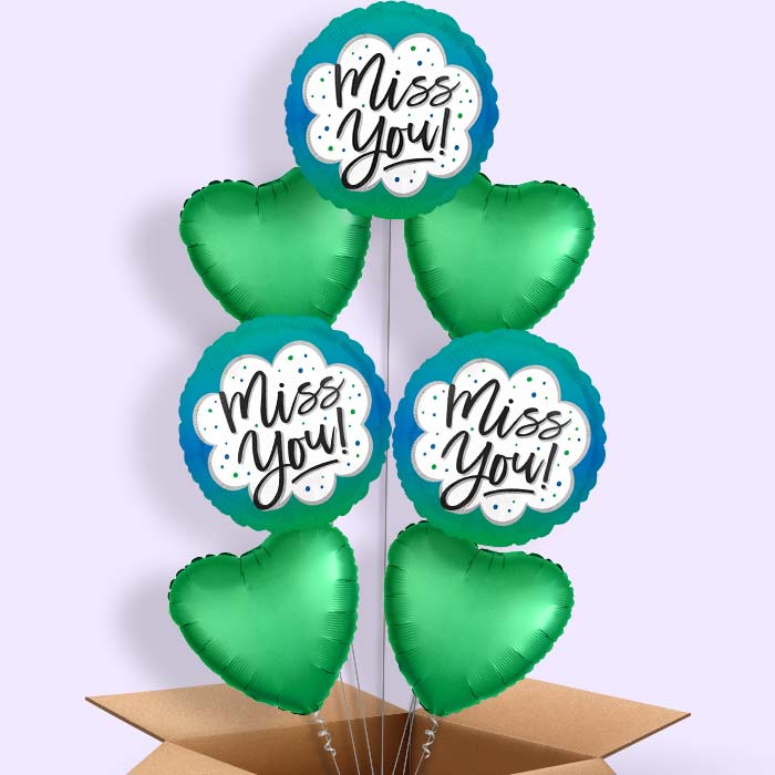 Miss You Helium Balloon in a Box - 7 Balloon | Party Save Smile