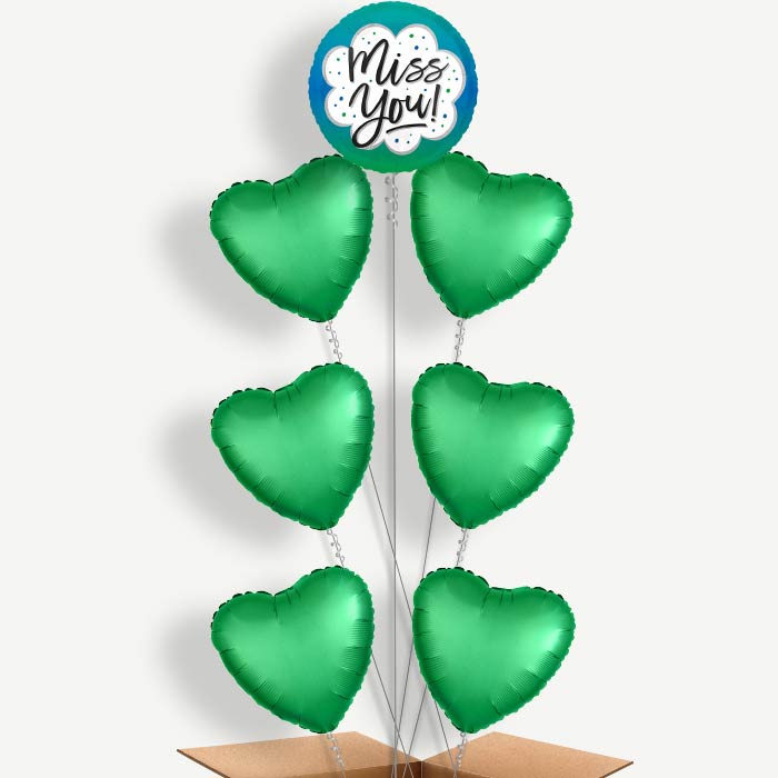 Miss You Balloon Arrangement Inflated with Helium | Party Save Smile