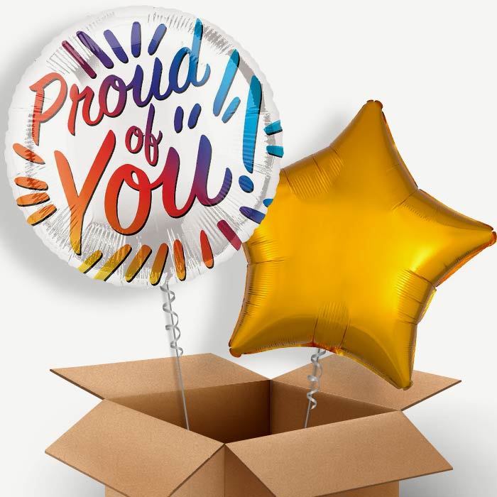 Proud Of You Rainbow Helium Balloon Couple | Party Save Smile