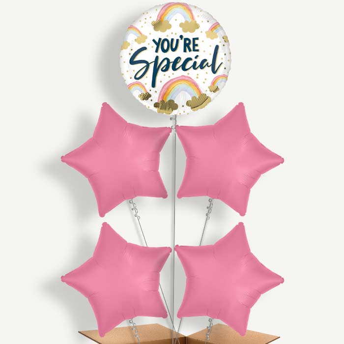 You're Special Rainbow Helium Balloon Cluster | Party Save Smile