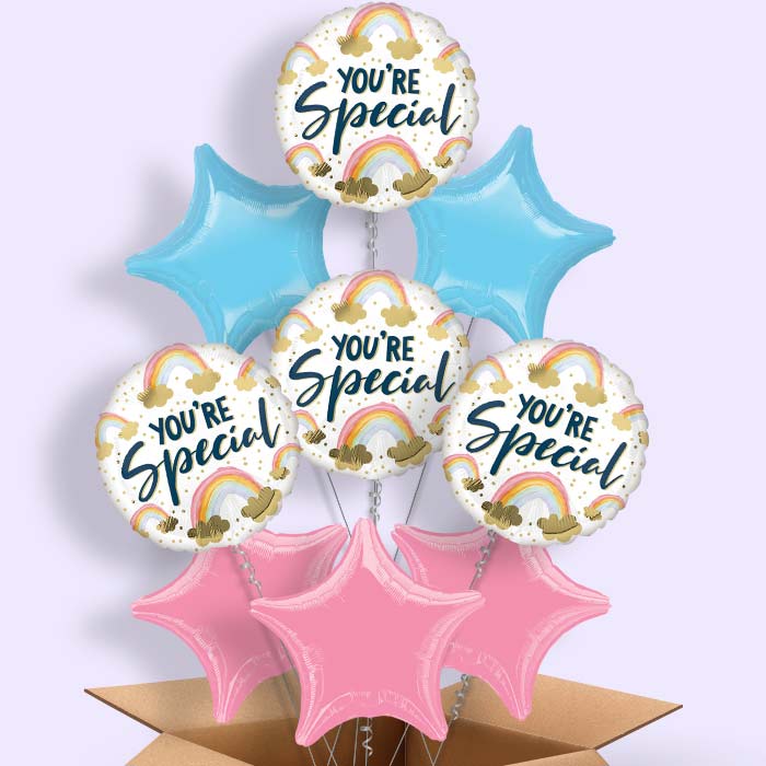 You're Special Rainbow Helium Balloon in a Box - 9 Balloon | Party Save Smile