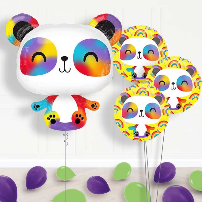 Panda Helium Balloon Bouquet Delivered - Themed Bouquet and Latex | Party Save Smile