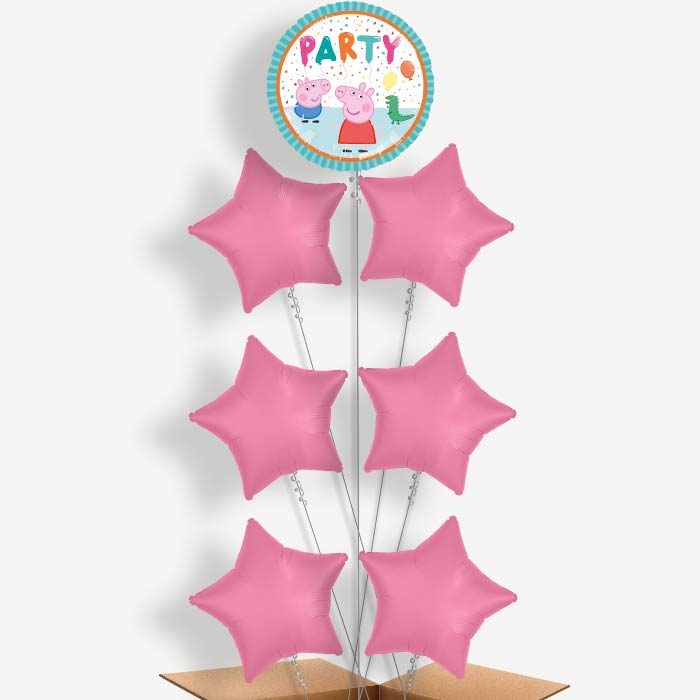 Peppa Pig Party Balloon Arrangement Inflated with Helium | Party Save Smile