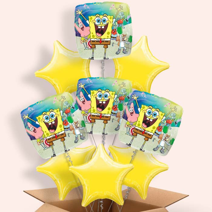 Spongebob Helium Balloon in a Box Gift - 9 Balloon | Party Save Smile
