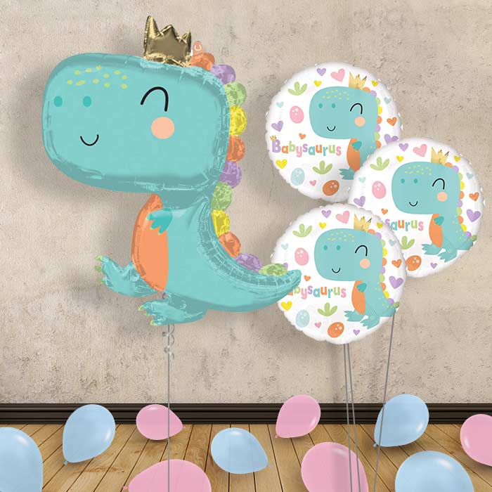 Baby Dinosaur Helium Balloon Bouquet - Themed Bouquet and Latex | Party Save Smile