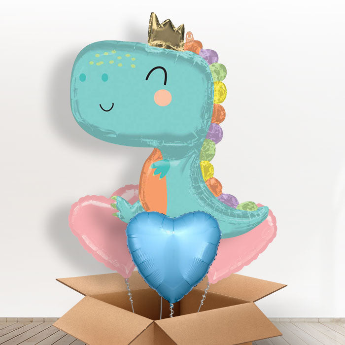 Baby Dinosaur Helium Balloon in a Box - With 3 Plain Balloons | Party Save Smile