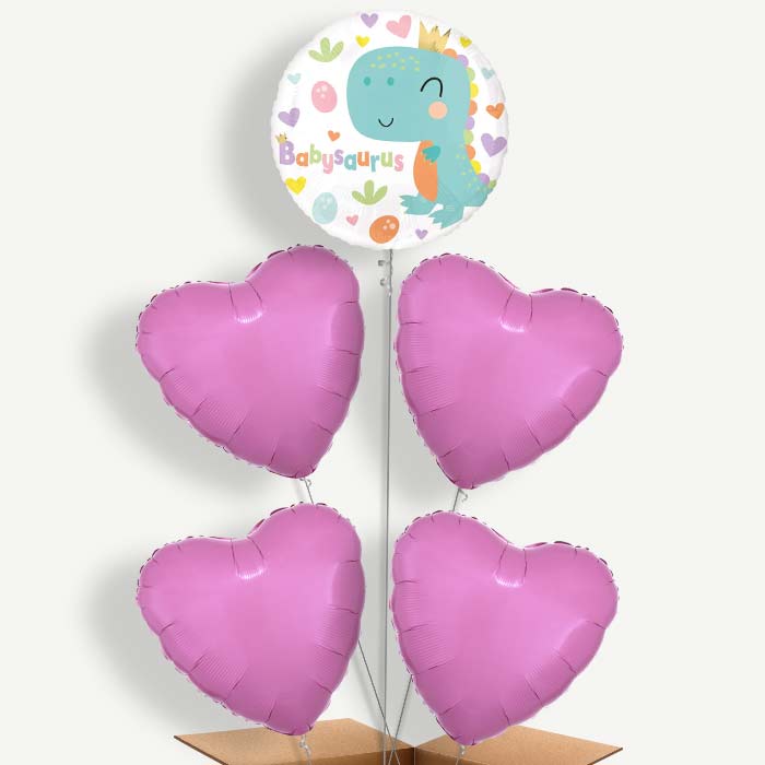 Babysaurus Baby Dinosaur Helium Cluster Balloons | Party Save Smile
