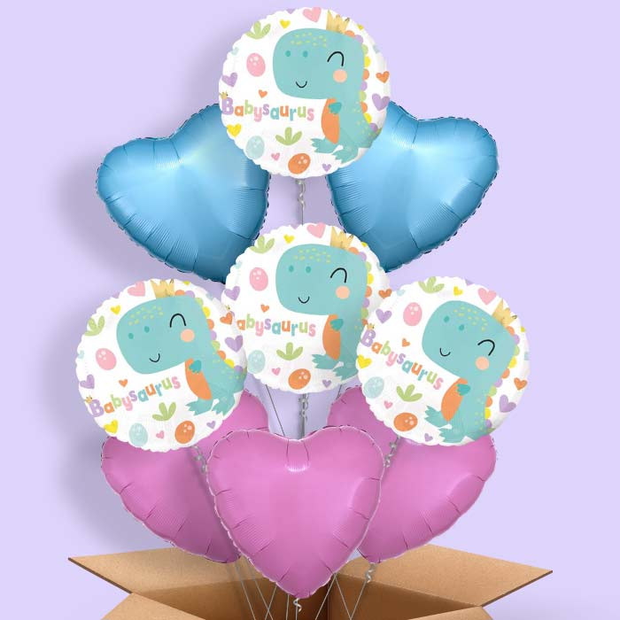 Babysaurus Baby Dinosaur Helium Balloon in a Box - 9 Balloon | Party Save Smile