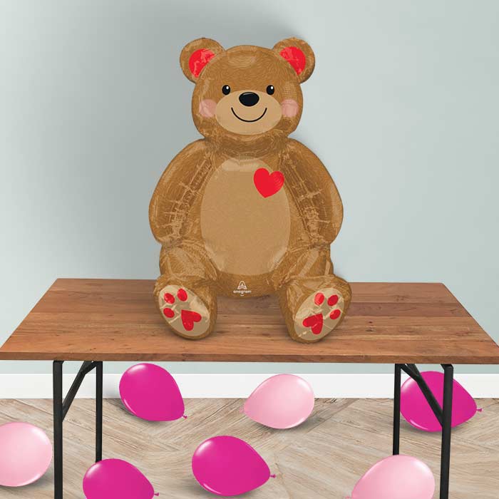 Bear Sitter Balloon Package Delivered - Sitter Balloon and Latex | Party Save Smile