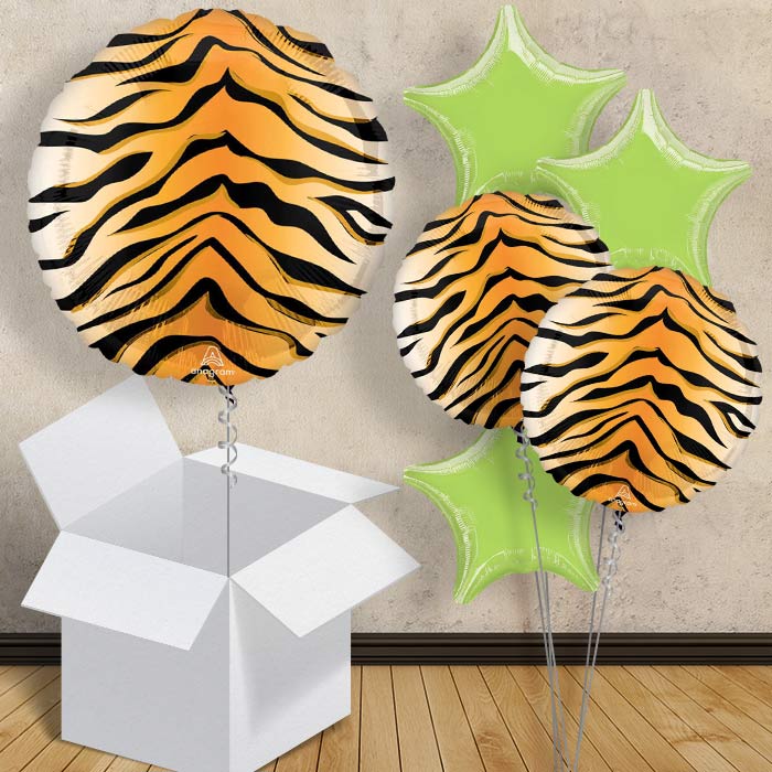 Tiger Print Helium Balloons in Box - 1 Balloon | Party Save Smile