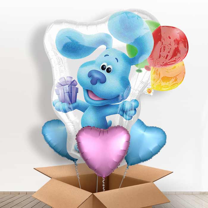 Giant Blue's Clues Helium Balloon in a Box - With 3 Plain Balloons | Party Save Smile