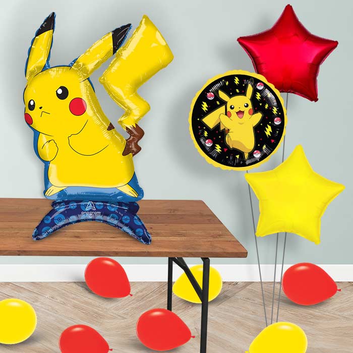 Pikachu Sitter Balloon Package Delivered - Sitter Package | Party Save Smile
