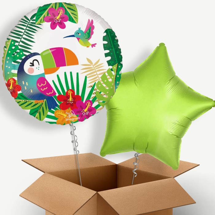 Tropical Paradise Summer Helium Balloon Two | Party Save Smile