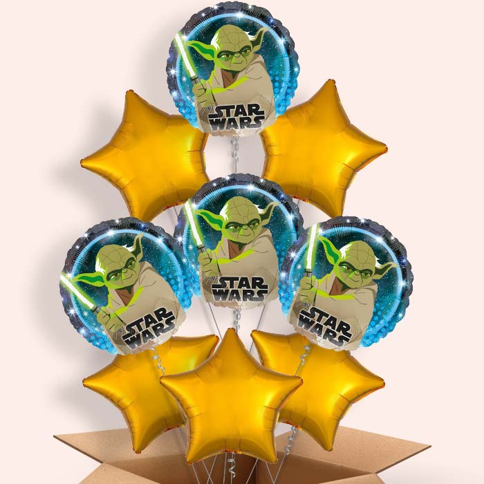 Star Wars Yoda Helium Balloon in a Box - 9 Balloons | Party Save Smile