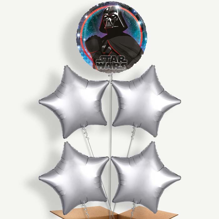 Darth Vader Balloon Cluster Inflated with Helium | Party Save Smile