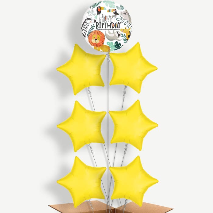 Get Wild Safari Balloon Arrangement Inflated with Helium | Party Save Smile