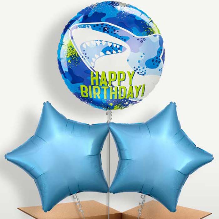 Shark Birthday Helium Bunch of Balloons | Party Save Smile