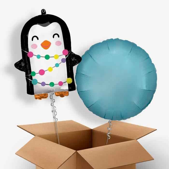 Christmas Penguin Helium Balloon Duo | Party Save Smile