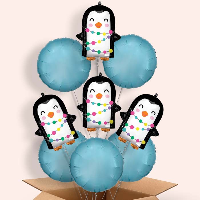 Christmas Penguin Helium Balloon in a Box - 9 Balloon | Party Save Smile