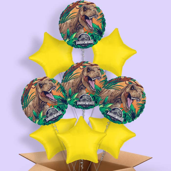 Jurassic World Dominion Helium Balloon in a Box - 9 Balloons | Party Save Smile