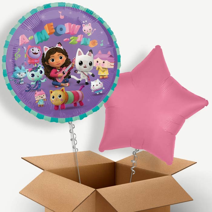 Gabby’s Dollhouse Purple Helium Balloon Duo | Party Save Smile