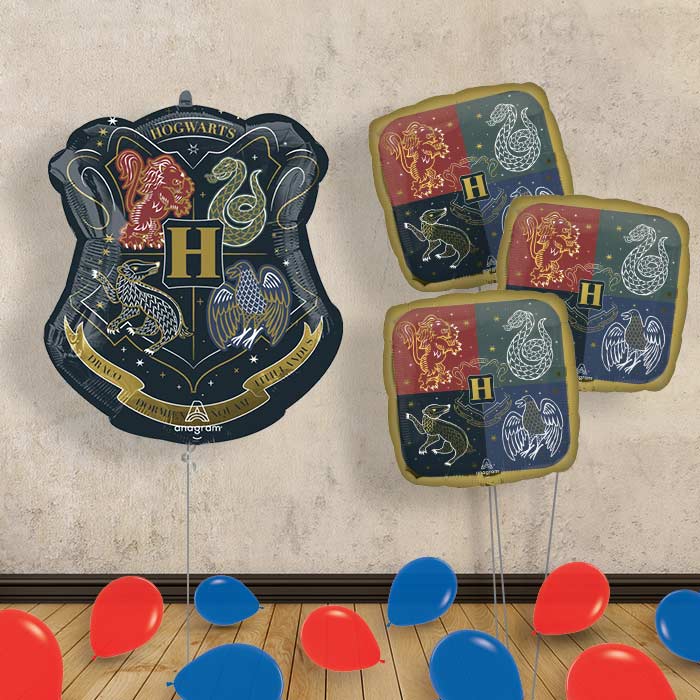 Harry Potter Hogwarts Crest Balloon Bouquet Delivery - Themed Bouquet and Latex | Party Save Smile