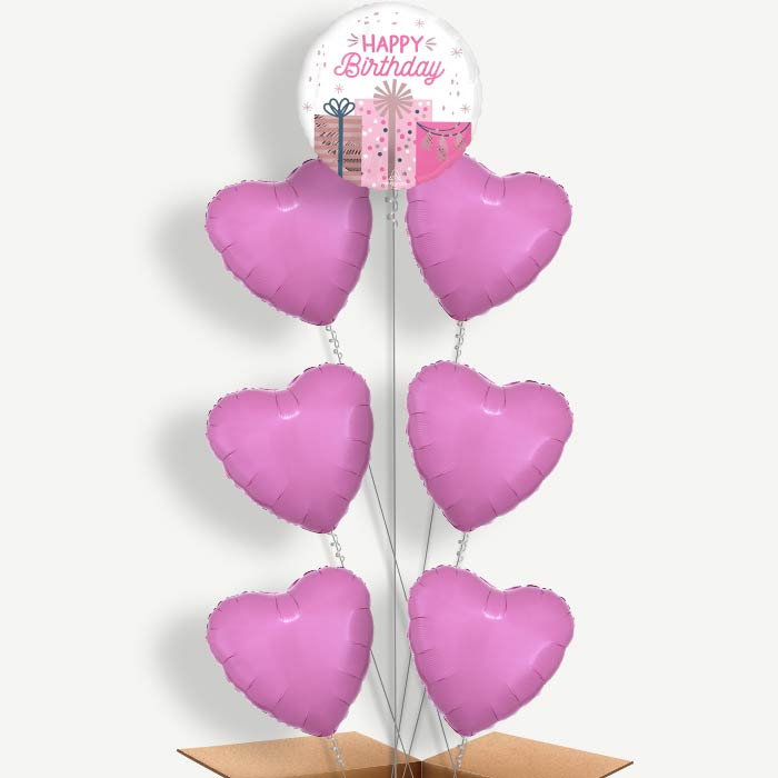 Pastel Presents Birthday Helium Balloon Arrangement | Party Save Smile