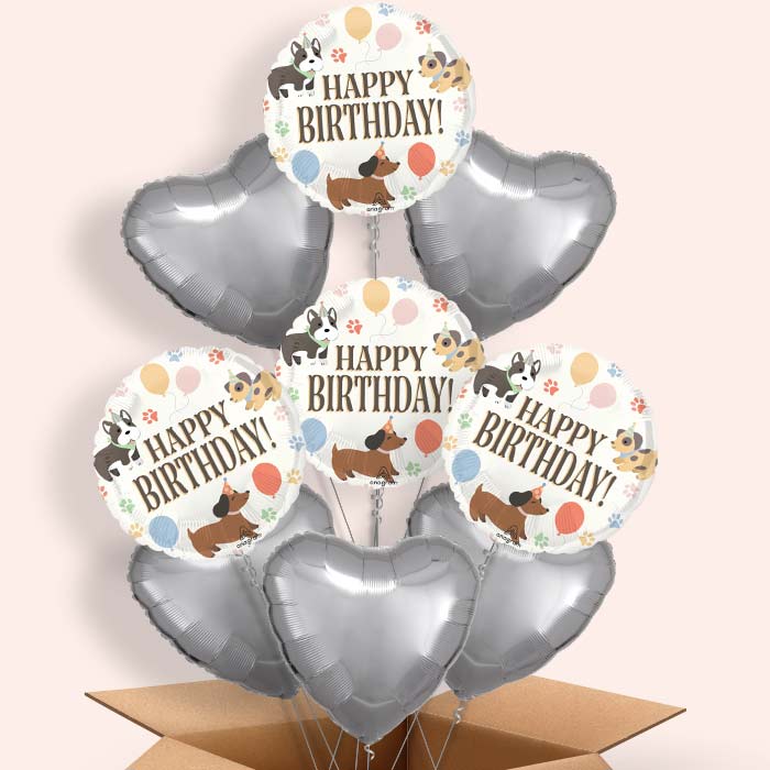 Dog Happy Birthday Helium Balloon in a Box - 9 Balloon | Party Save Smile