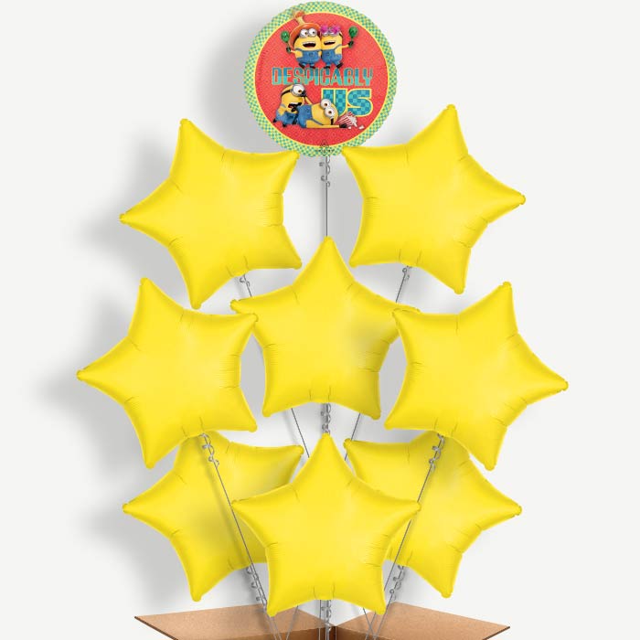 Despicable Me 4 Balloon Bundle Inflated with Helium | Party Save Smile