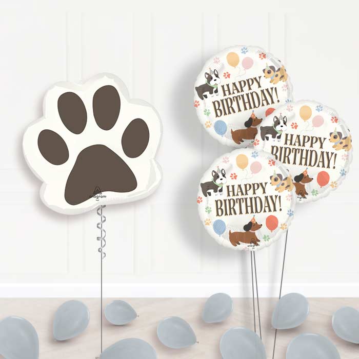 Giant Paw Print Balloon Bouquet Delivery - Themed Bouquet and Latex | Party Save Smile