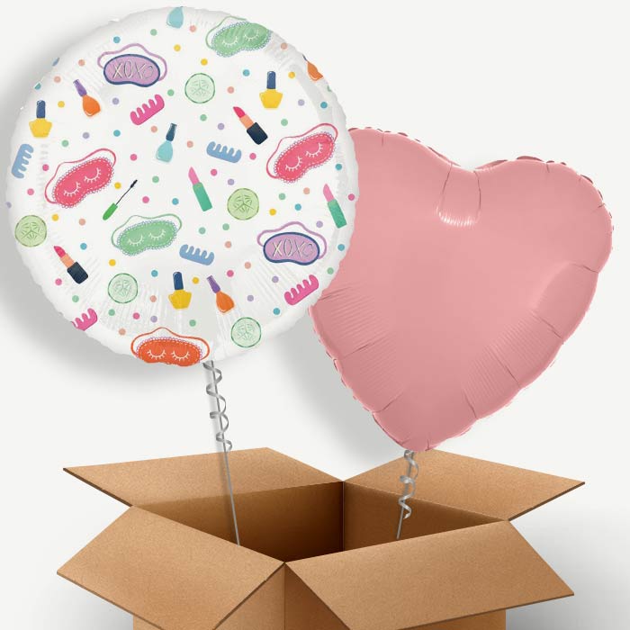 Make Up Pamper Party Helium Balloon Pair | Party Save Smile