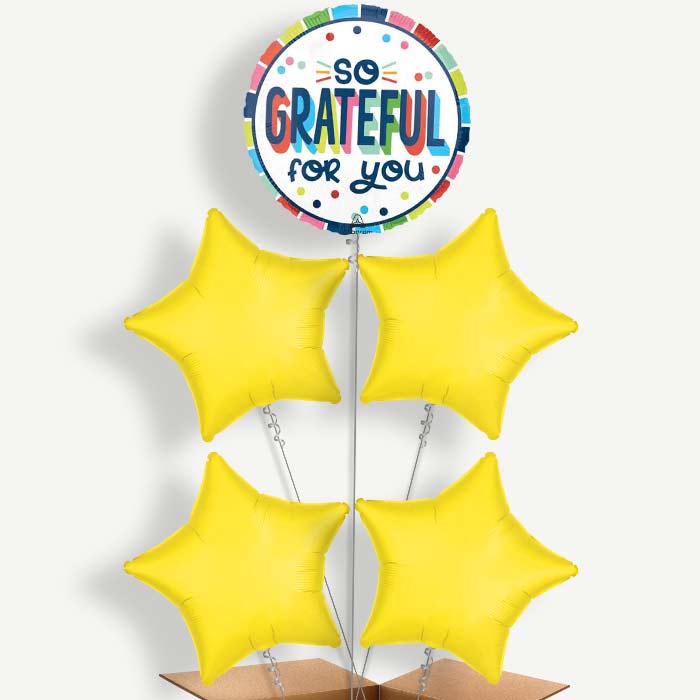 So Grateful for You Helium Balloon Cluster | Party Save Smile