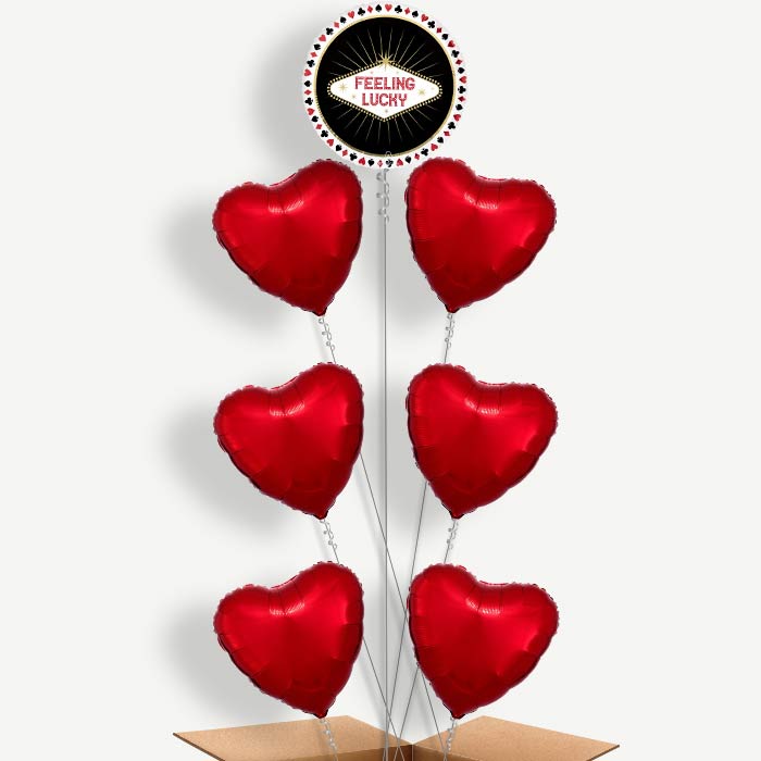Feeling Lucky Casino Helium Balloon Arrangement | Party Save Smile