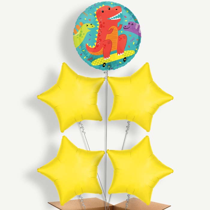 Cool Dinosaurs Balloon Cluster Inflated with Helium | Party Save Smile