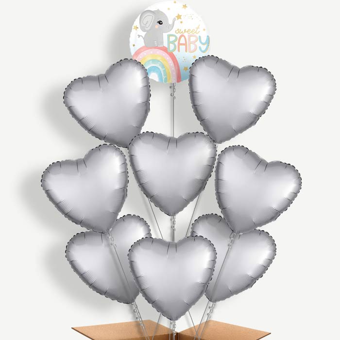 Sweet Baby Elephant Helium Balloon Bundle | Party Save Smile