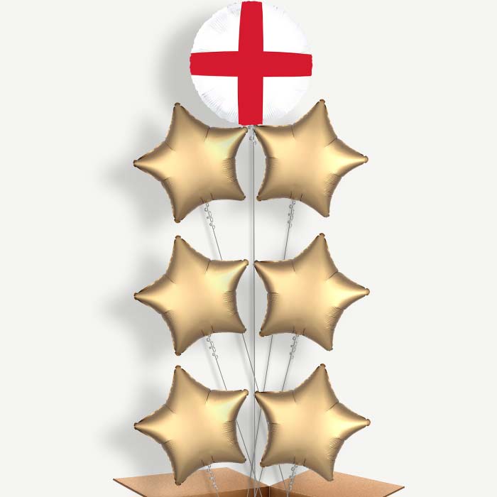 England Cross of St George 7 Helium Balloon Arrangement | Party Save Smile