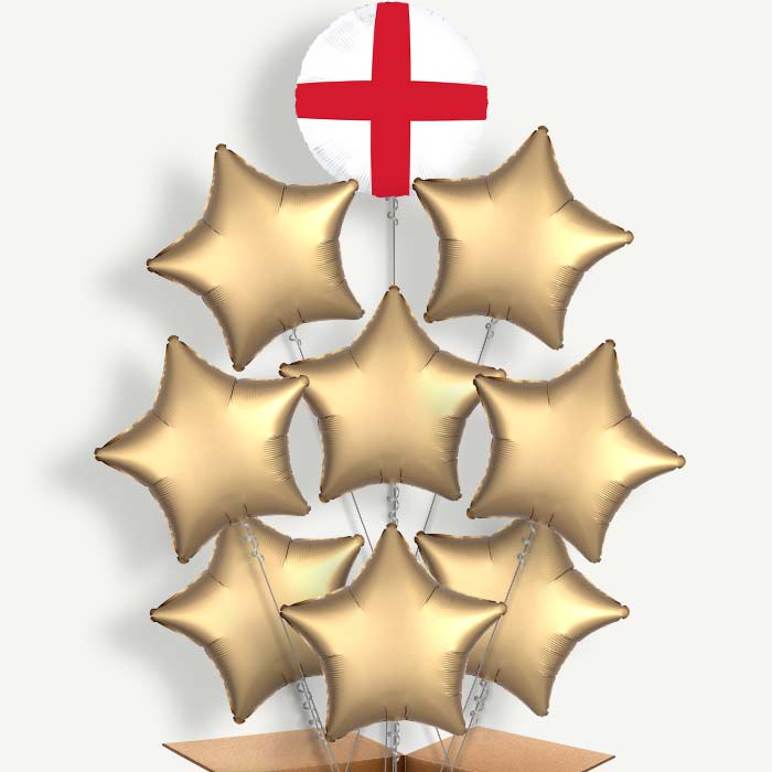 England Cross of St George 9 Helium Balloon Bundle | Party Save Smile