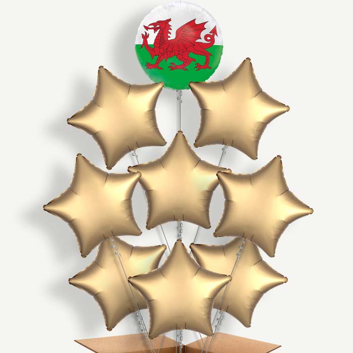 Wales Flag 9 Helium Balloon Bundle | Party Save Smile