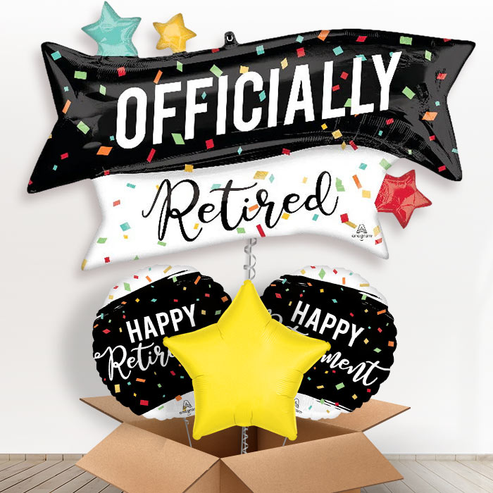 Officially Retired Helium Balloon in a Box-1 x Giant Balloon and 2 Themed Balloons and 1 Plain Balloon