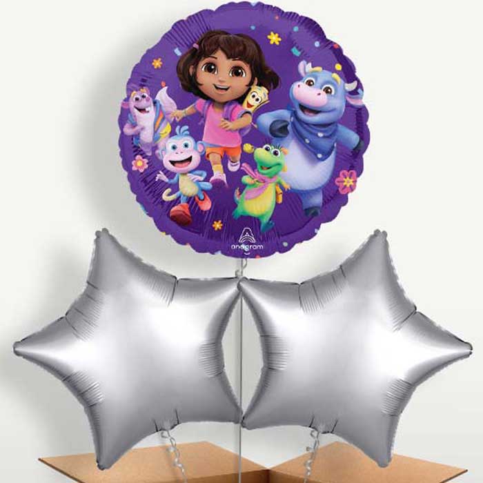Dora the Explorer Bunch of Balloons Inflated with Helium | Party Save Smile