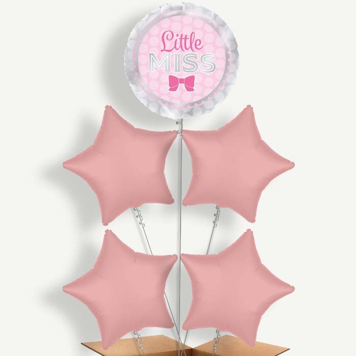 Little Miss Baby Shower Helium Cluster Balloons | Party Save Smile