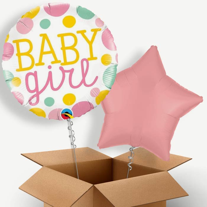 Baby Girl Helium Balloon Two | Party Save Smile