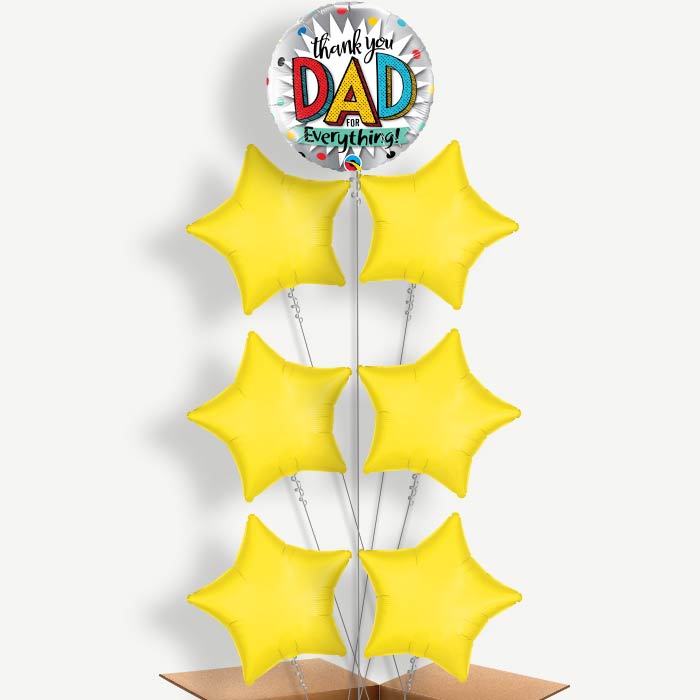Thank You Dad Fathers Day Helium Balloon Arrangement | Party Save Smile
