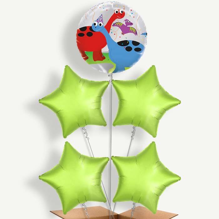 Cute Dinosaur Balloon Cluster Inflated with Helium | Party Save Smile