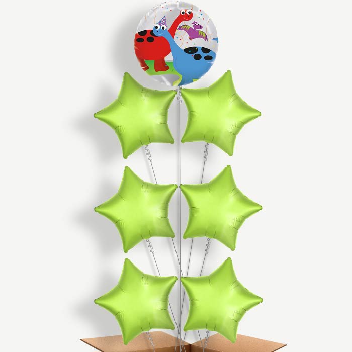 Cute Dinosaur Balloon Arrangement Inflated with Helium | Party Save Smile